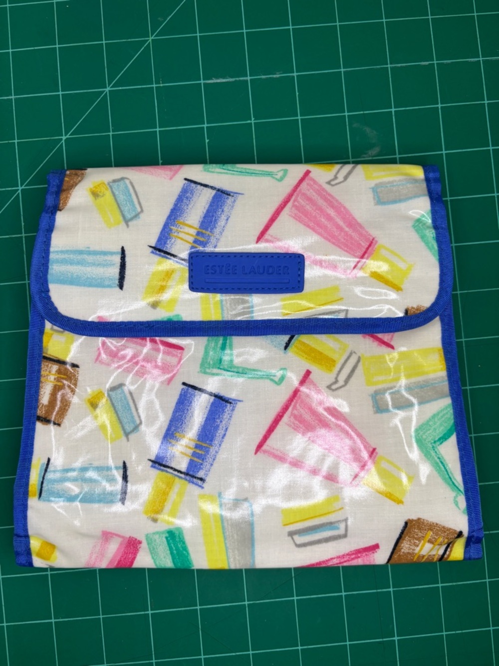 Vintage Estée Lauder Cosmetic Pouch Hanging Makeup Storage Travel Vacation Bag